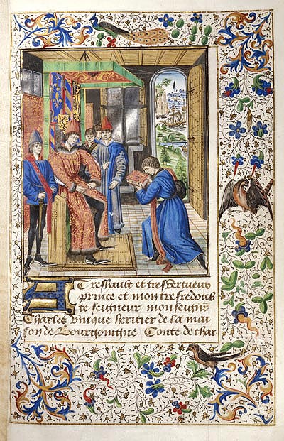 Bruxelles, Bibliothèque royale de Belgique, Département des Manuscrits, ms. IV 1264, f. 1